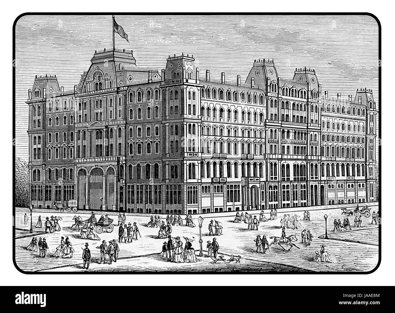 De l'hôtel Grand Pacific à Chicago, la gravure du xixe siècle Banque D'Images De l'hôtel Grand Pacific à Chicago, la gravure du xixe siècle Banque D'Images