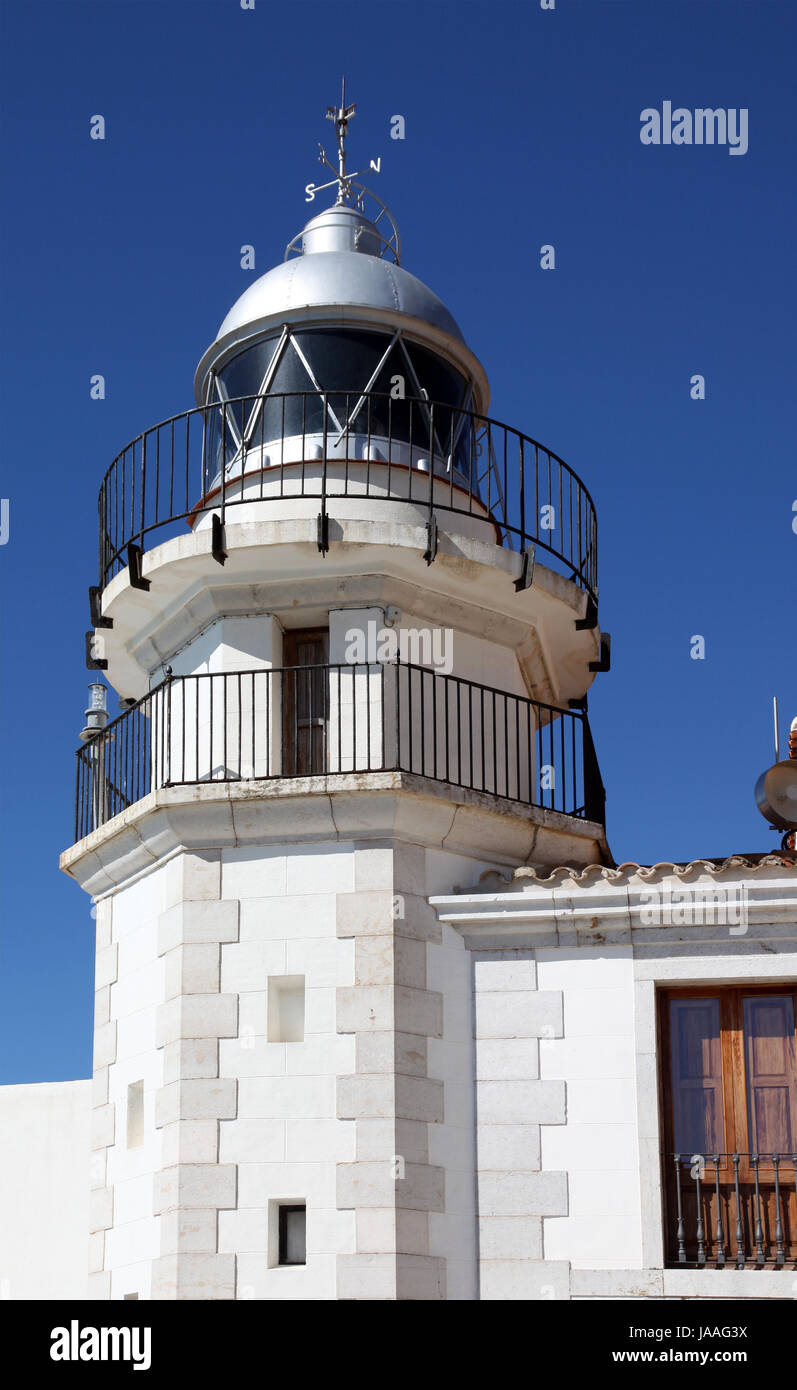 Le phare, Peniscola, Castellon, Espagne Banque D'Images