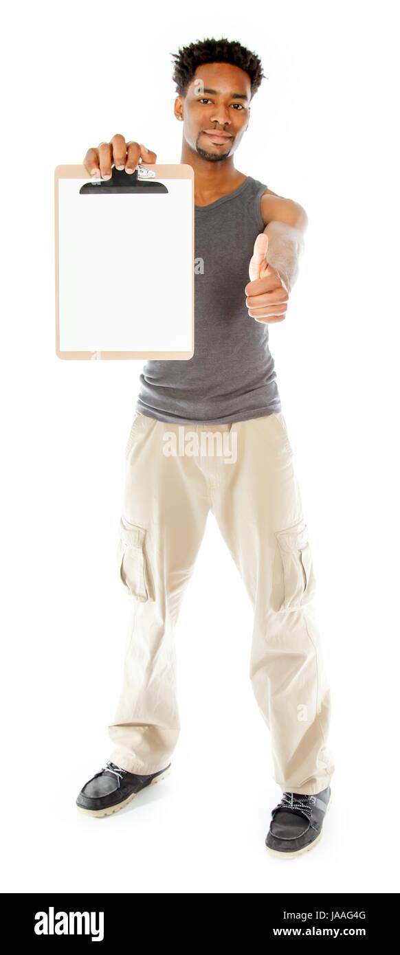 Belle afro-american man posing in a studio isolé sur un arrière-plan Banque D'Images