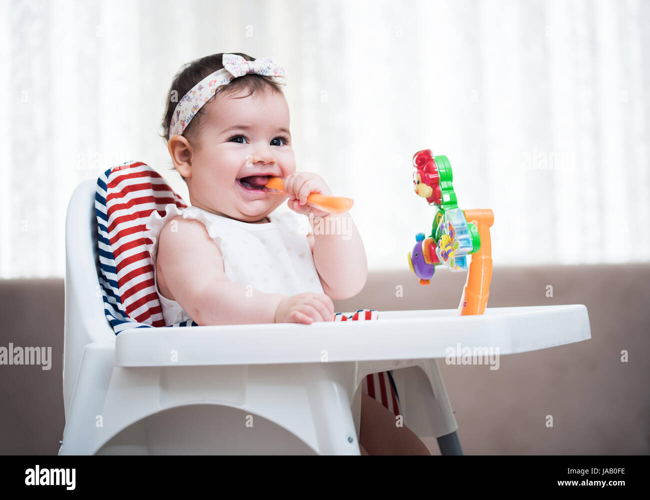 Happy smiling baby girl Banque D'Images