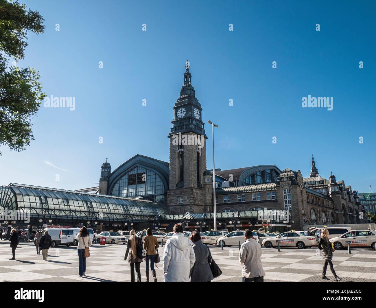 La gare centrale de Hambourg. Banque D'Images