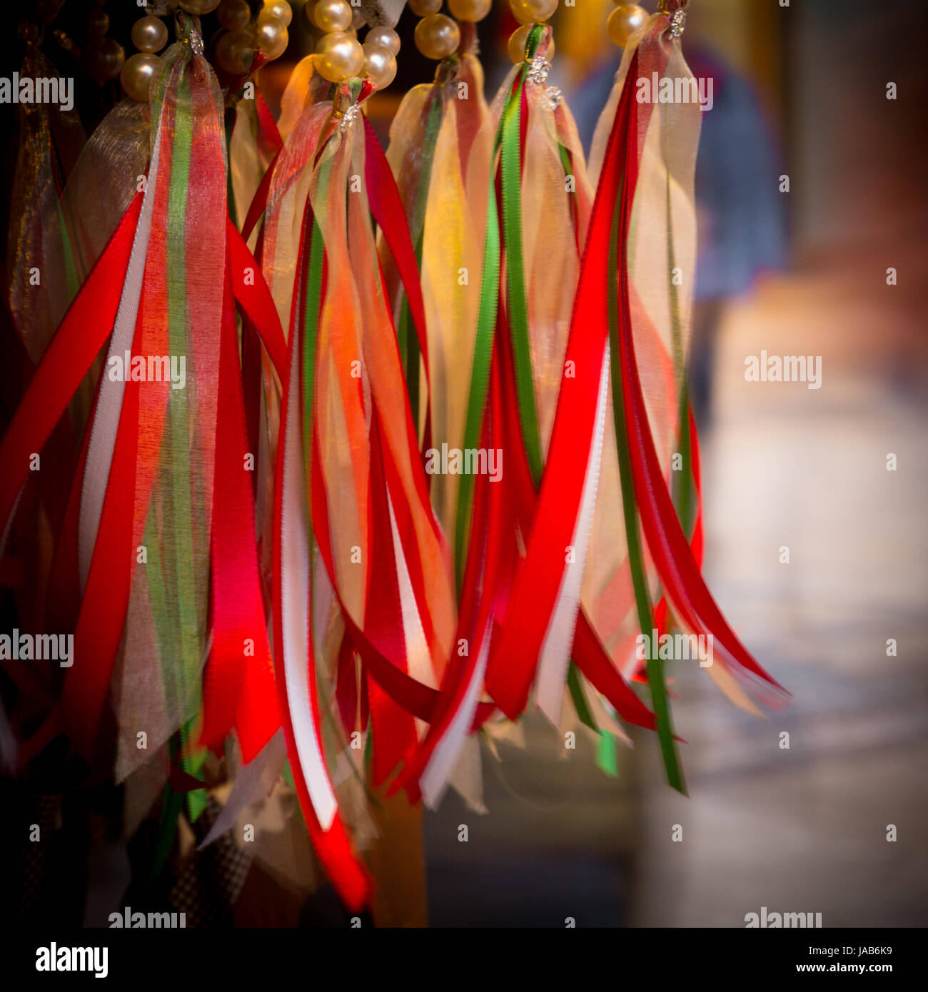 Décorations de Noël en vente à partir de la cale au Marché de Noël de Munich. Décembre 2015 Banque D'Images