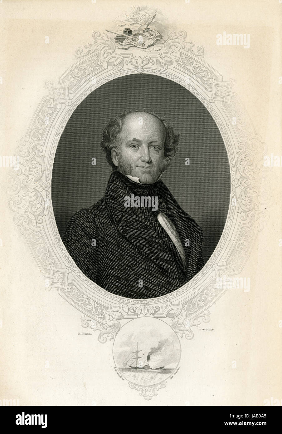 C Antique1860 gravure, Martin Van Buren. Martin Van Buren (1782-1862) était un homme politique américain qui fut le huitième président des États-Unis (1837Ð41). SOURCE : gravure originale. Banque D'Images