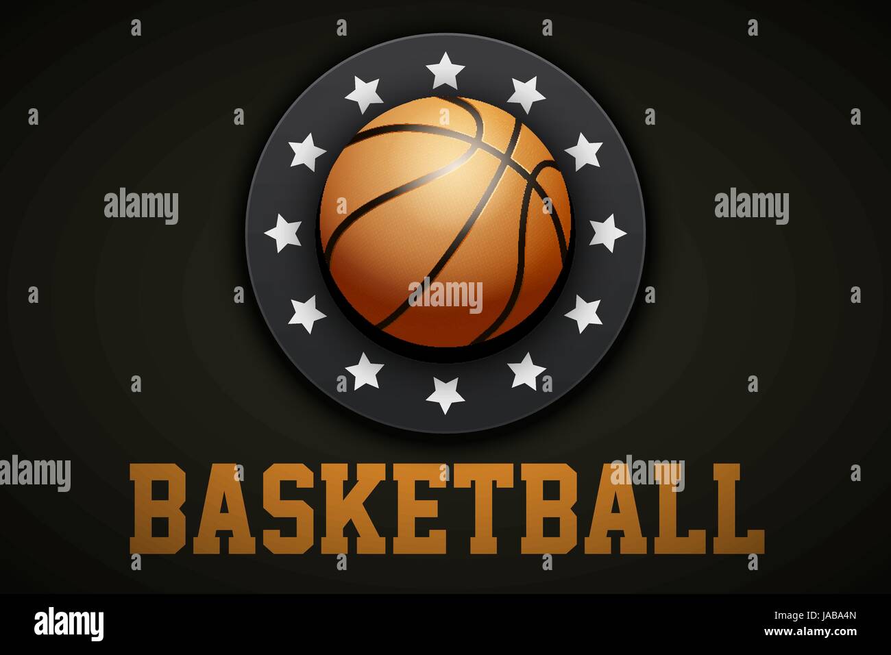 Basket-ball Premium Label Illustration de Vecteur