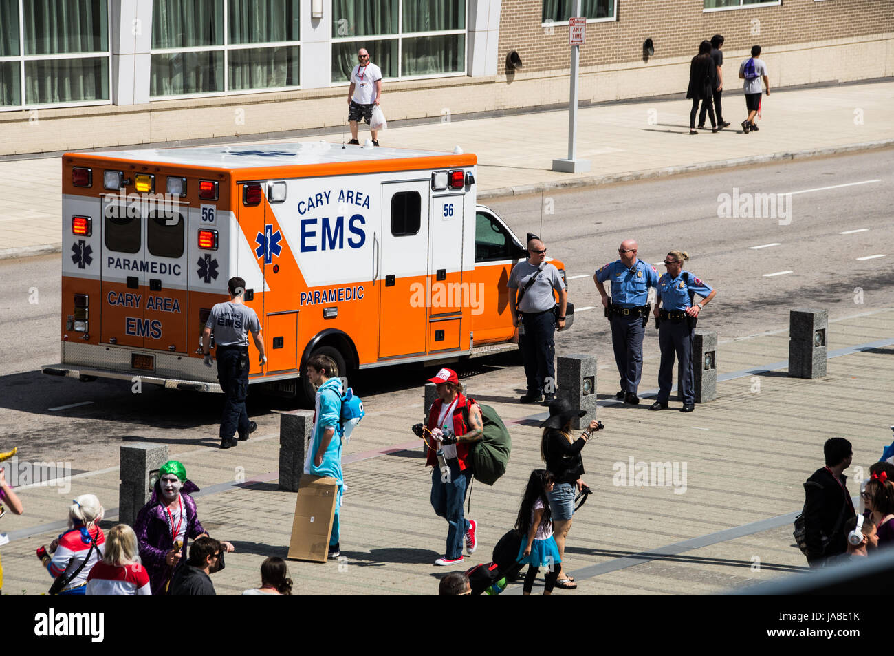 L'ambulance à une convention Banque D'Images