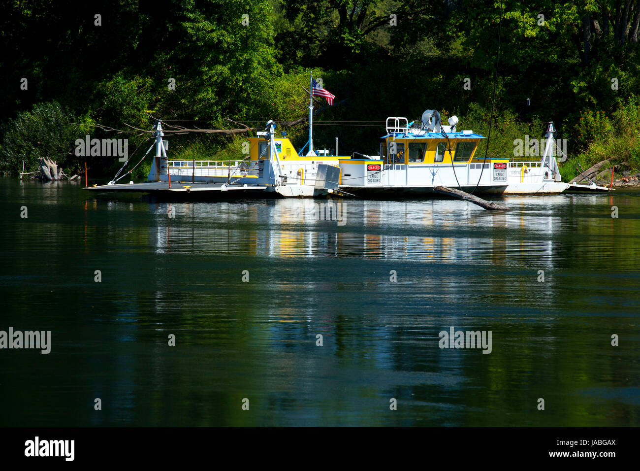 Buena Vista Ferry, Buena Vista Park, Willamette River Greenway, Oregon Banque D'Images