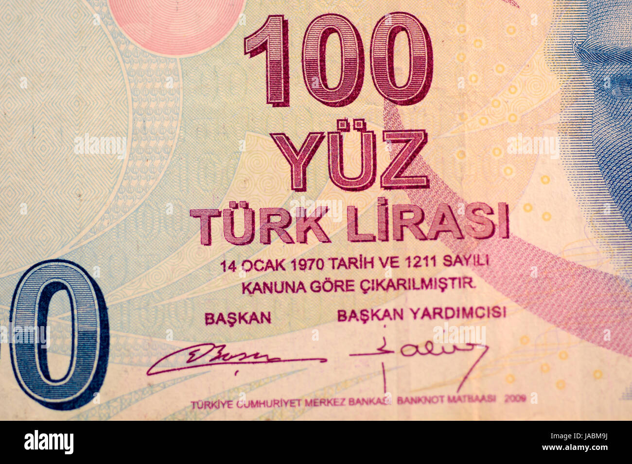 Close up monnaie livre turque note, livre turque Türk lirası) turc (Türk Lirası ₺200 200 euros (avers) Code ISO 4217 Essayez Nombre Banque D'Images