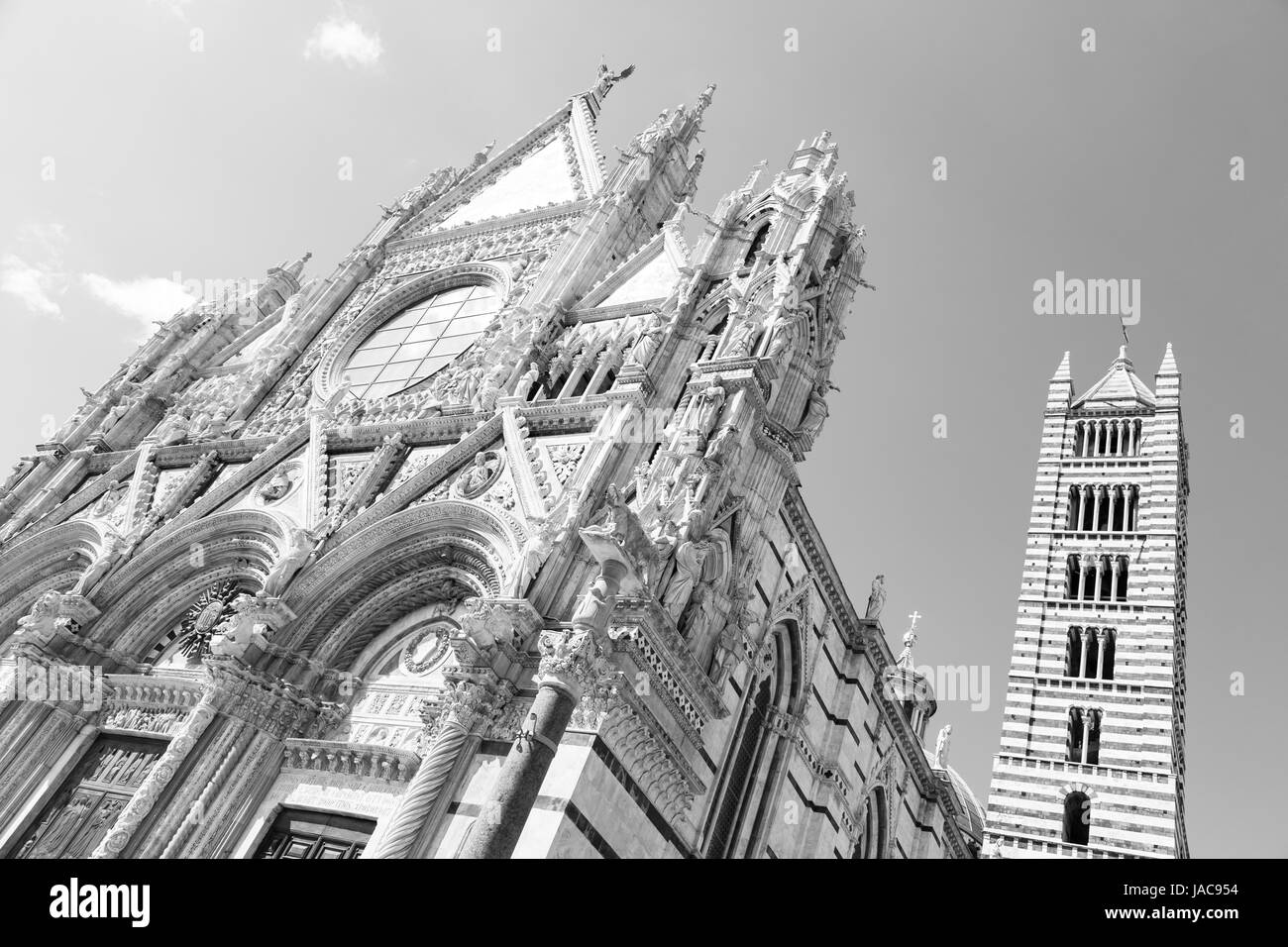 Sienne, Toscane, Italie. L'église principale de la vieille ville Banque D'Images