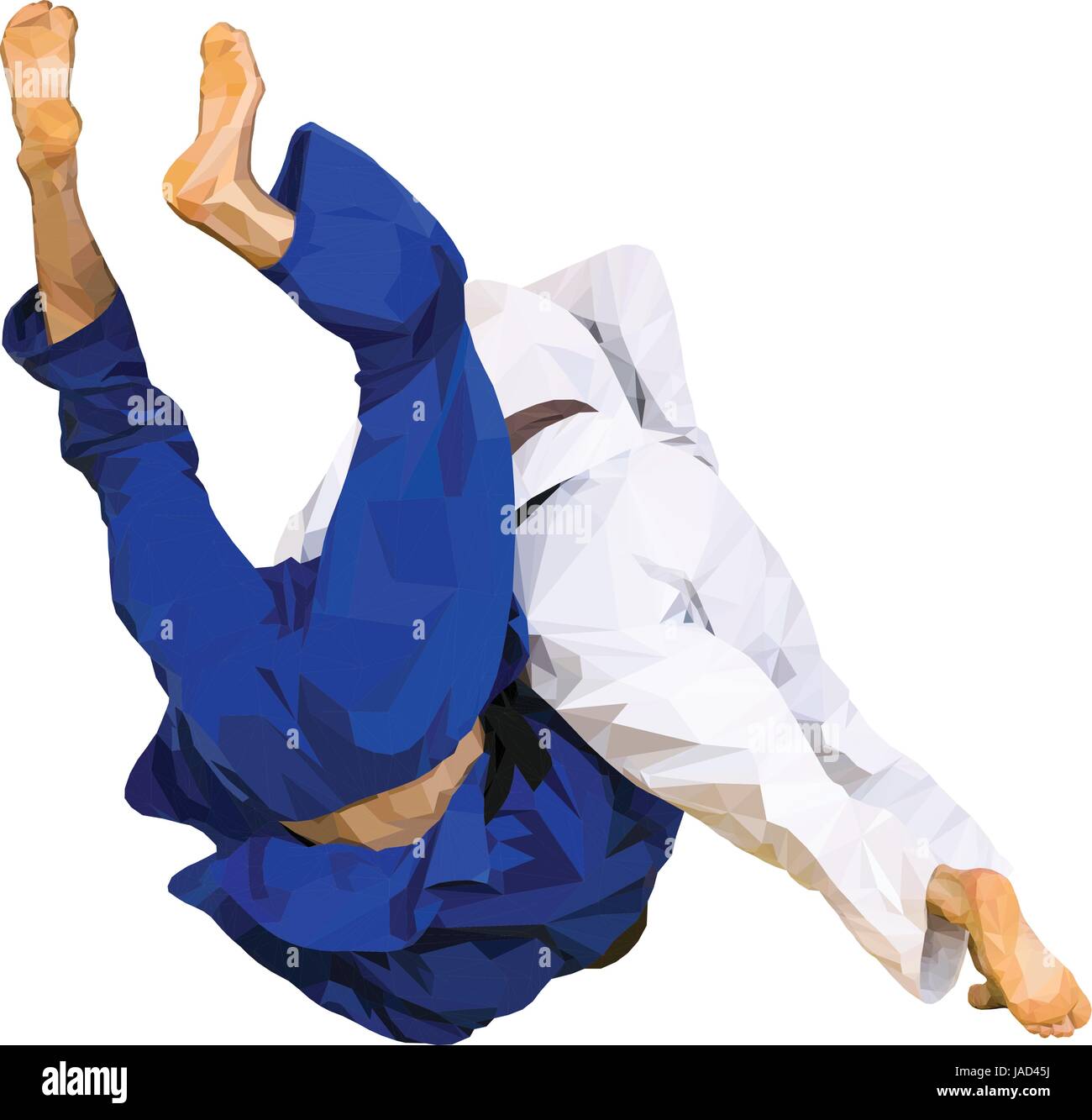 Fighter Jet franc pour ippon judo judo en compétition vector illustration Illustration de Vecteur