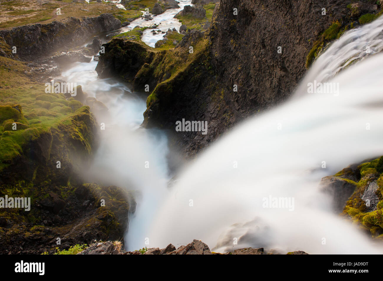 Dynjandi est la plus célèbre de cascade les Fjords de l'Ouest et l'une des plus belles chutes d'eau dans l'ensemble de l'Islande. En fait, c'est la cascade de cascades Banque D'Images