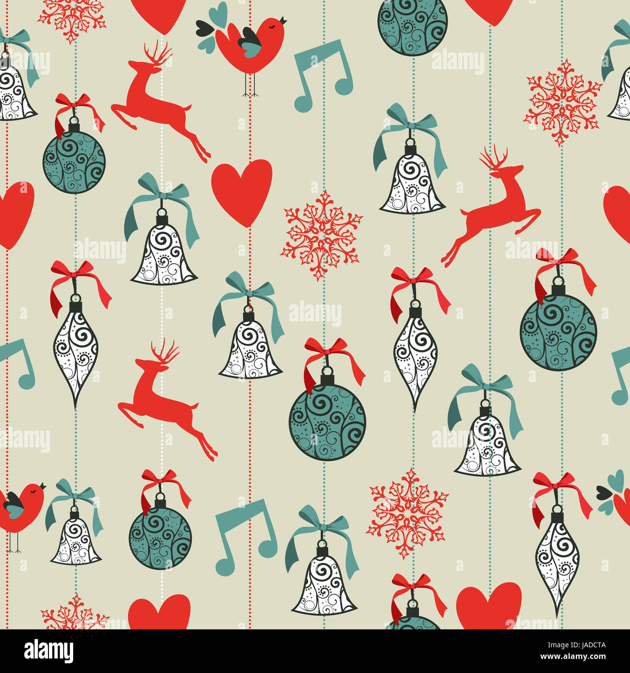 Joyeux Noël Décoration renne et babioles ruban de fond transparent. Fichier vecteur organisé en couches pour l'édition facile. Banque D'Images