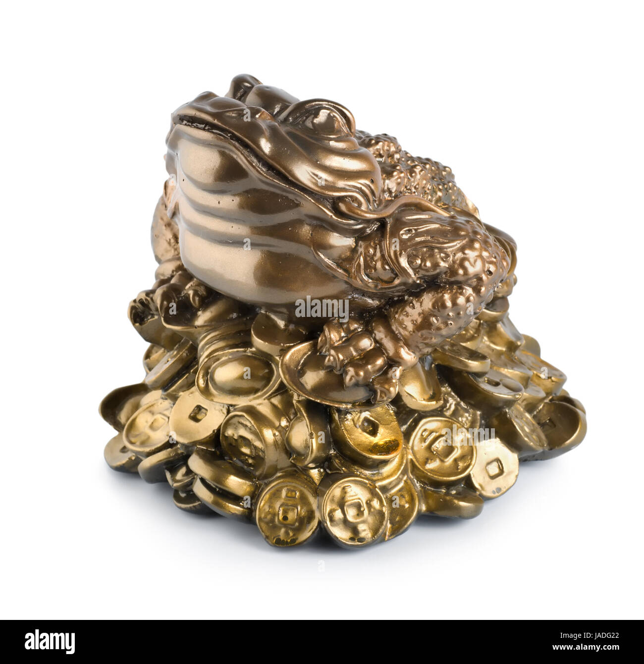 Tirelire grenouille isolé sur fond blanc Banque D'Images