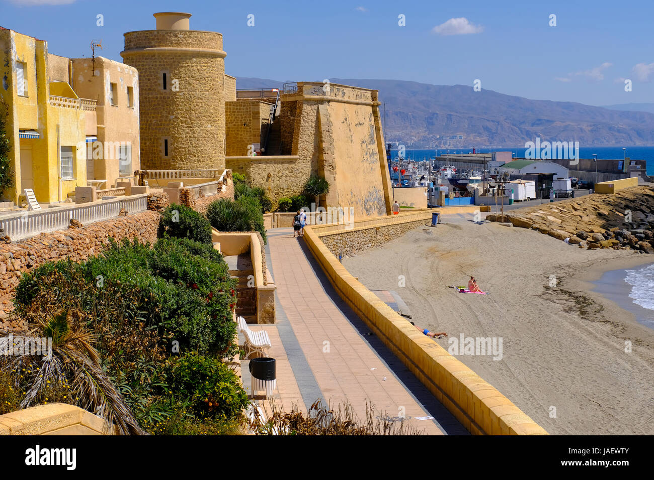 Château de Santa Ana Roquetas de Mar Almeria Espagne Banque D'Images