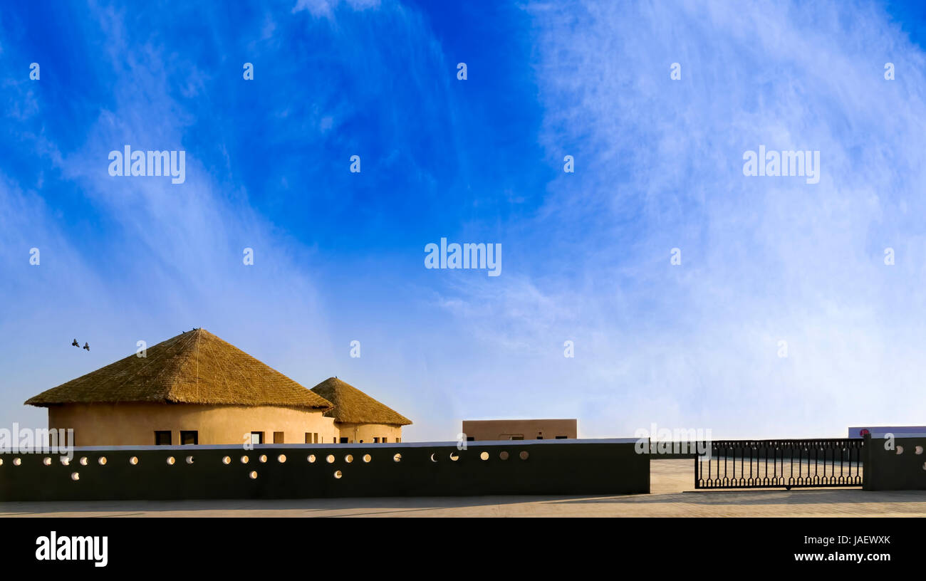 Abris (Eco Camp) / Architecture à grand Rann de Kutch (Rann Utsava), Gujarat, Inde Banque D'Images