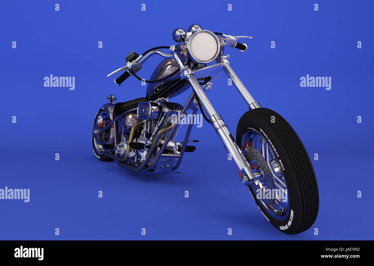 Illustration 3D et de rendu détail modèle moto Banque D'Images