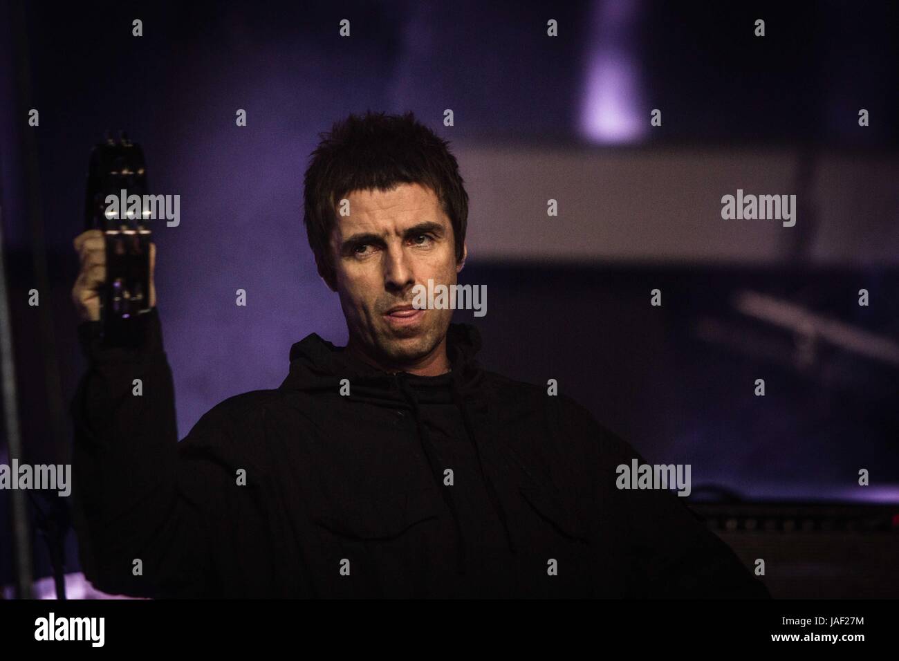 Landgraaf, Pays-Bas 5 juin 2017 Liam Gallagher en concert au Festival Pinkpop 2017 © Roberto Finizio/ Alamy Live News Banque D'Images