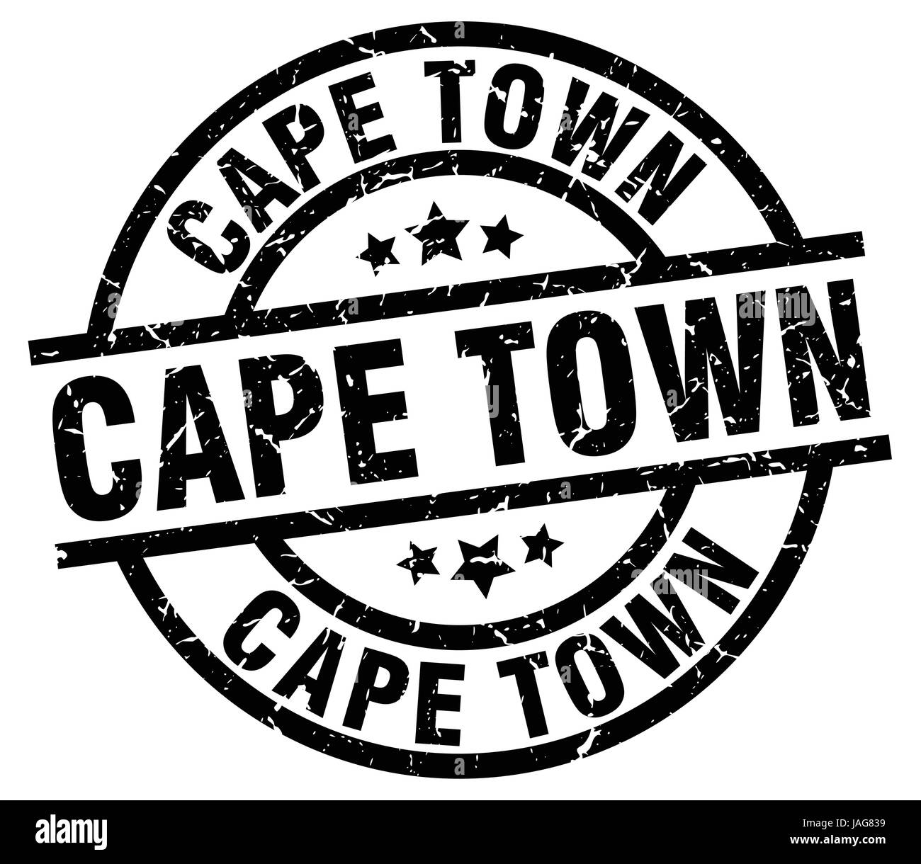 Cape Town tour noir grunge stamp Illustration de Vecteur