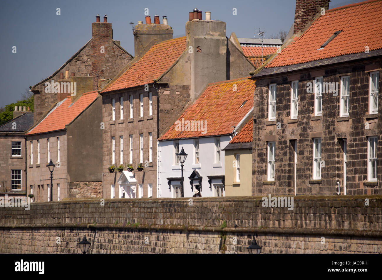 Vue sur les remparts, Berwick-upon-Tweed Banque D'Images