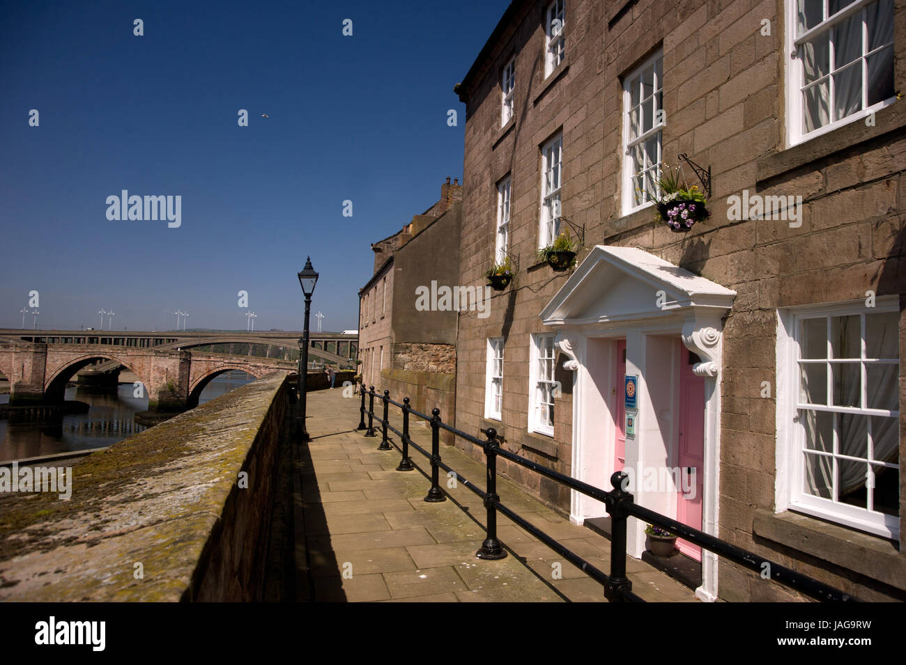 Vue sur les remparts, Berwick-upon-Tweed Banque D'Images