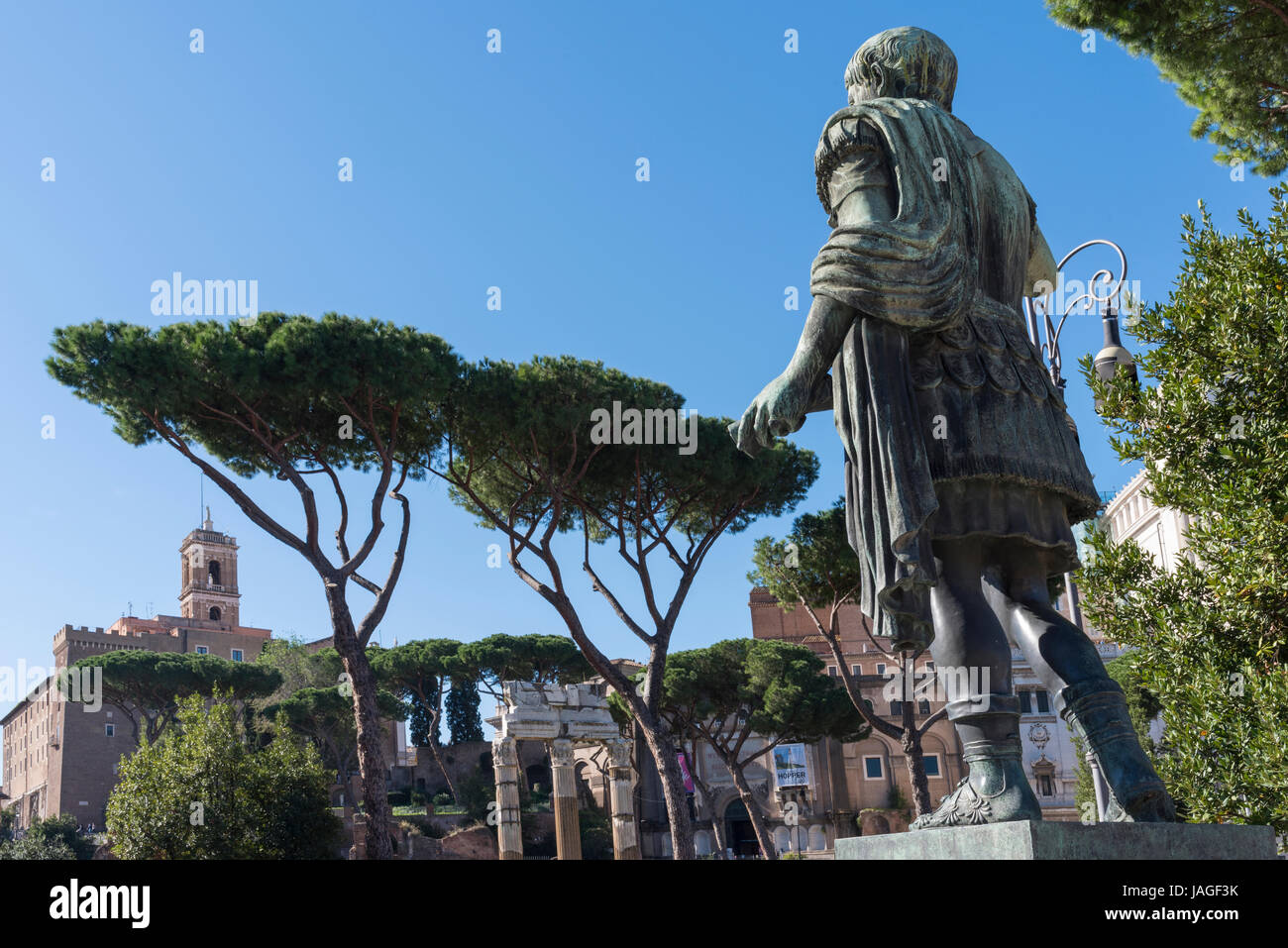 Statue sur la Via dei Fori Imperiali, Rome, Italie Photo Stock Alamy