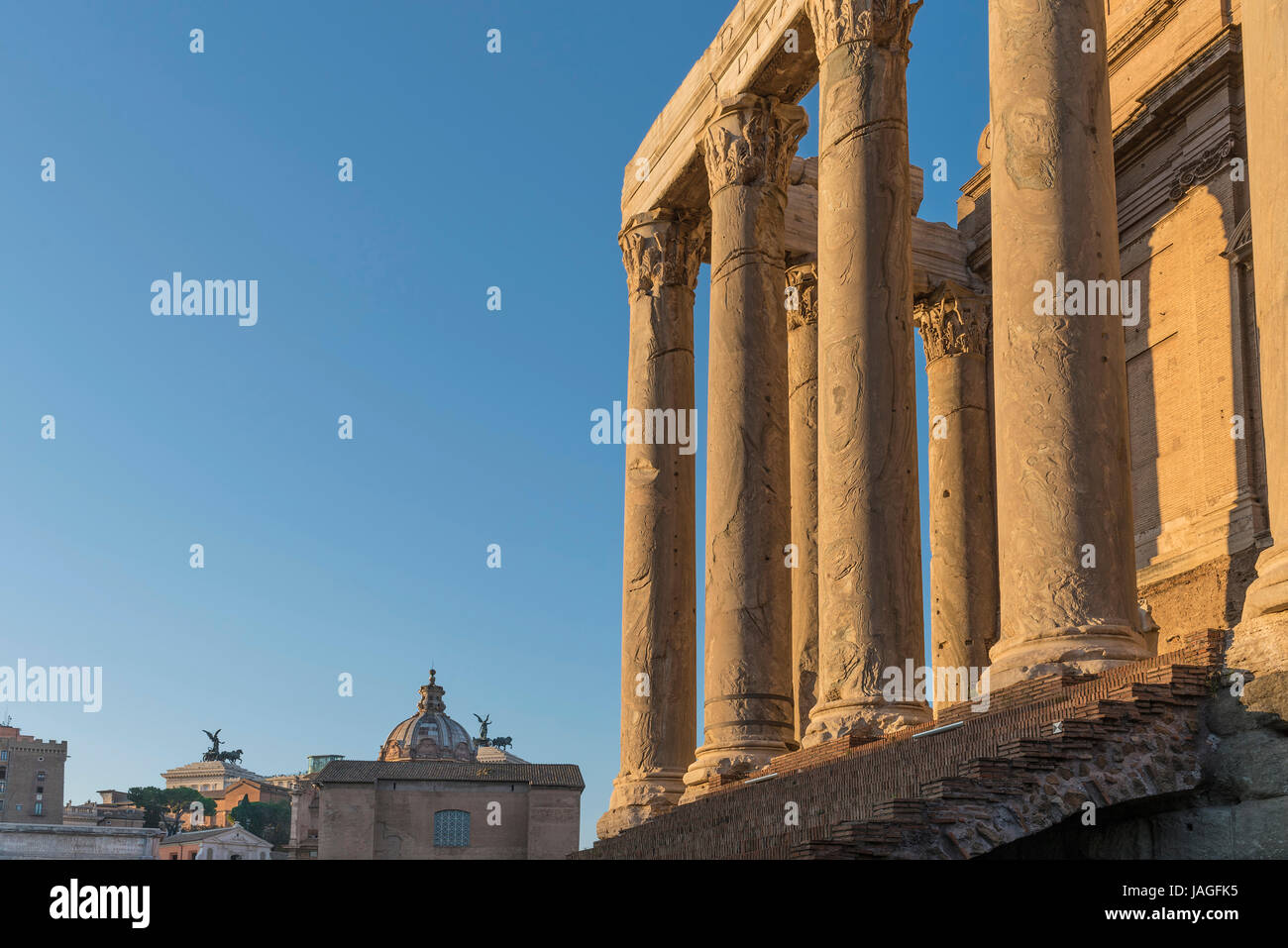 Vue sur le Forum Romain, Rome, Italie Banque D'Images Vue sur le Forum Romain, Rome, Italie Banque D'Images