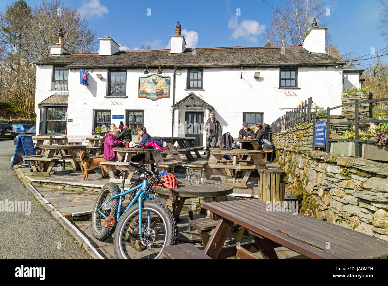 Le Britannia Inn, Lake Road, Cumbria, Royaume-Uni Banque D'Images