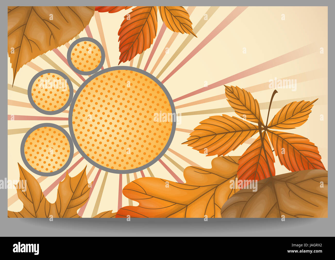 Vente d'automne. Brochure d'entreprise. Vector Illustration. Eps 10. Banque D'Images