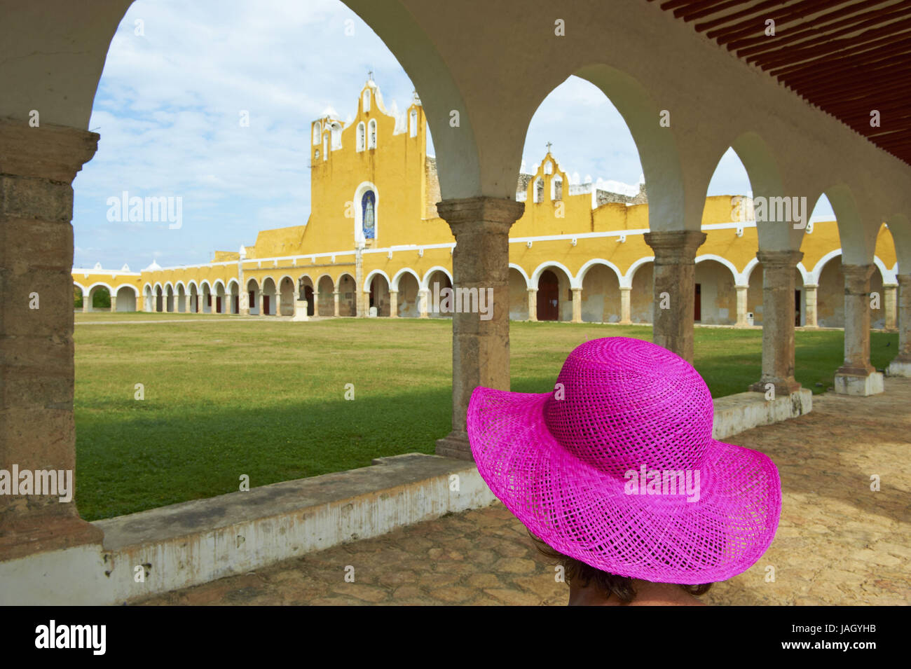Le Mexique, Yucatan, Izamal, ville'yellow',cloître 'Convento de San Antonio de Padua",tourisme,soins, Banque D'Images