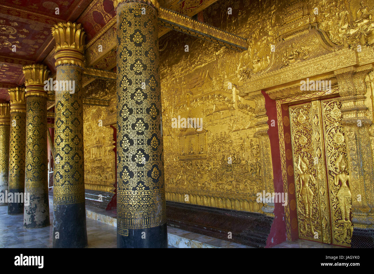 Laos,province de Luang Prabang, ville de Luang Prabang, patrimoine mondial de l',temple doré,TVA,à l'intérieur, Mai Suvannaphumaham Banque D'Images