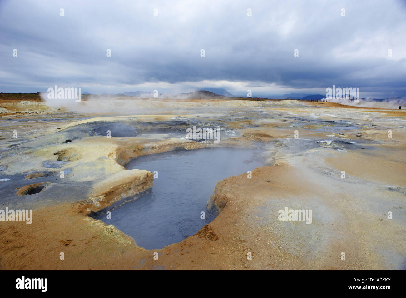 L'Islande Hverir,zone géothermique,sur le pied de l'espace, Namafjall,73320 Banque D'Images