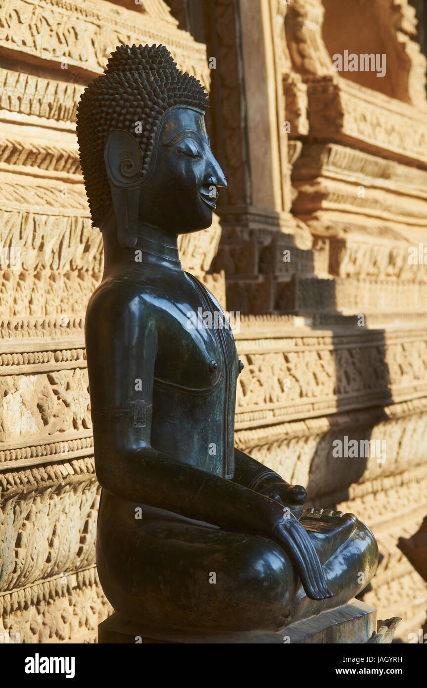 Le Laos, Vientiane,Haw Pha Kaeo,en 1565,Buddha-Statue, Banque D'Images