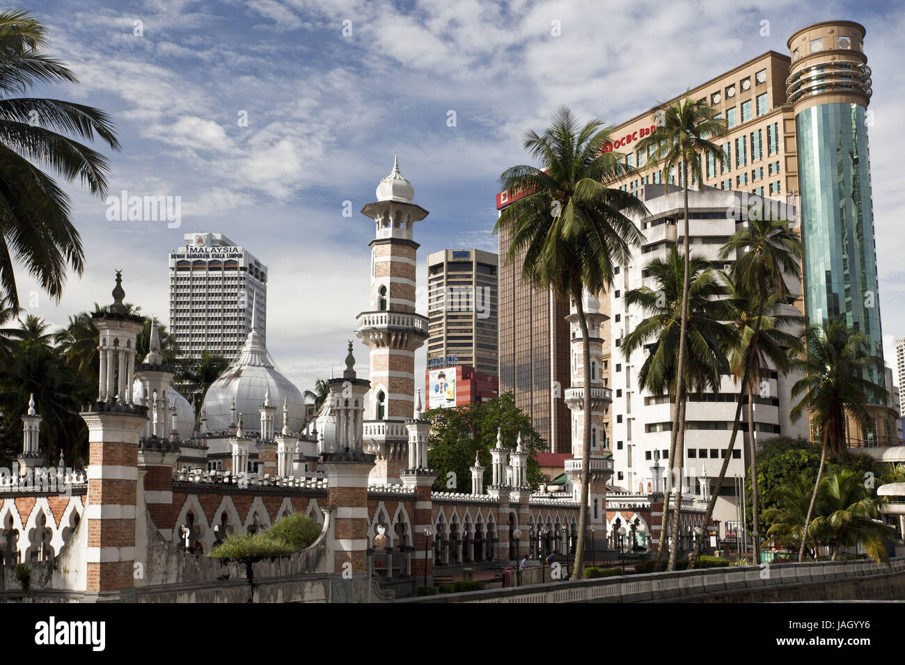 Malaisie, Kuala Lumpur,Masjid Jamek mosquée, Banque D'Images