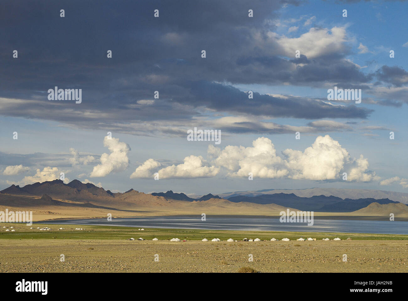 La Mongolie, province de l'ouest extrême,Bayan Olgii province,parc national Tsambagarav,Kasachen,nomad,support,Jurten, Banque D'Images