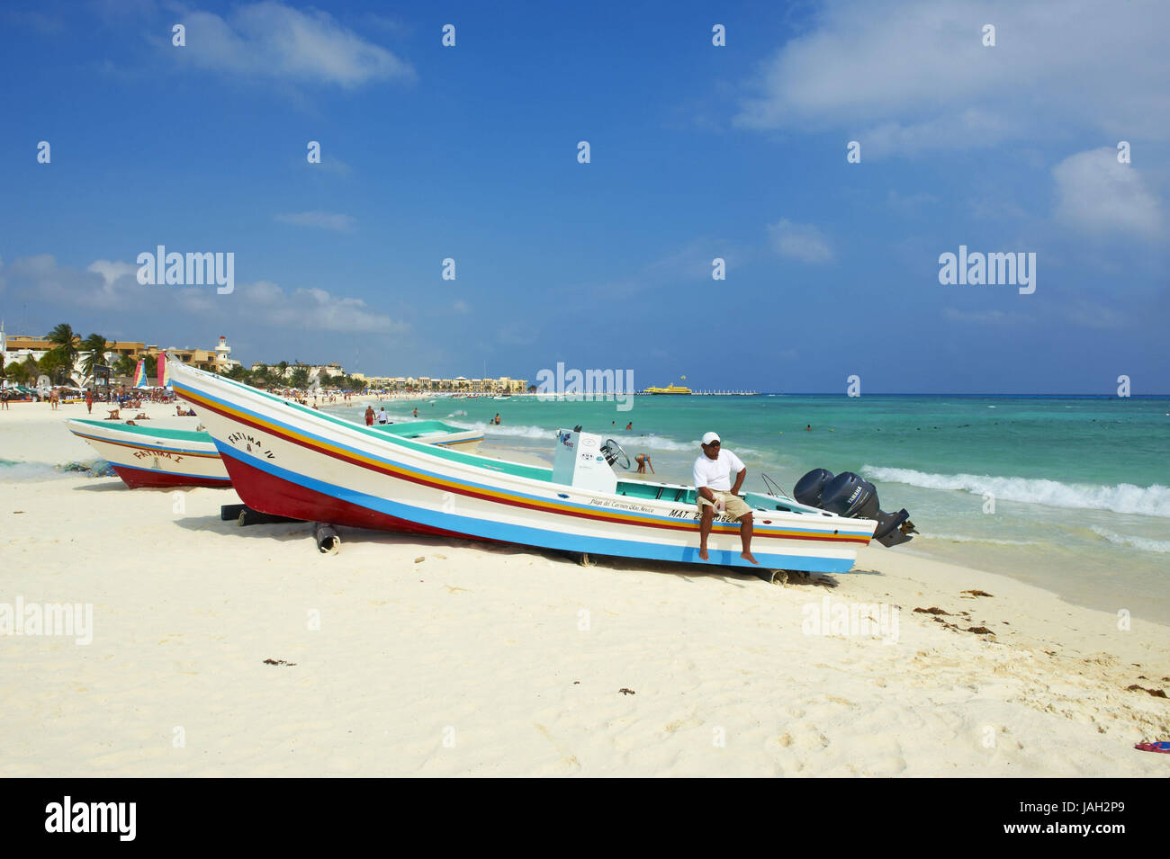 Le Mexique, Quintana Roo,plage, Playa del Carmen, Banque D'Images