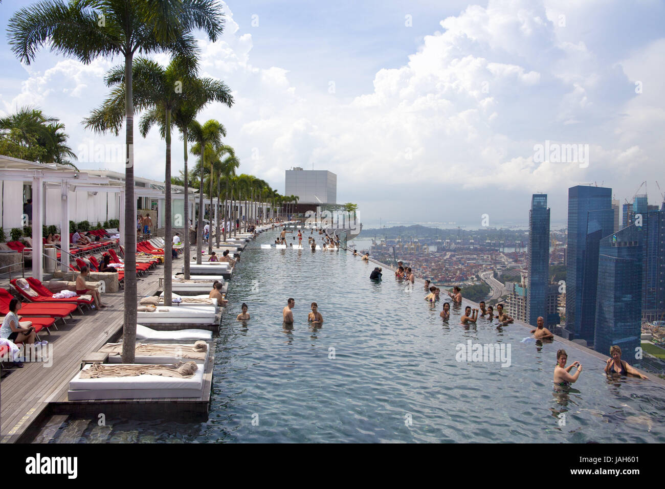 Singapour, l'hôtel Marina Bay Sands',terrasse,piscine,vous,Asia,etat