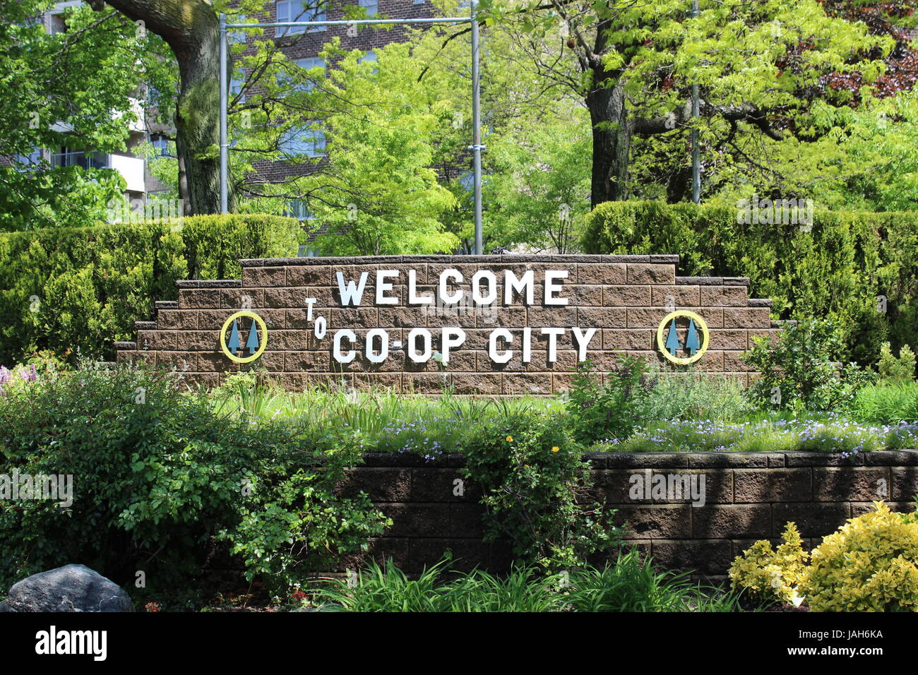 Panneau d'entrée, Co-op City, Bronx, New York Banque D'Images