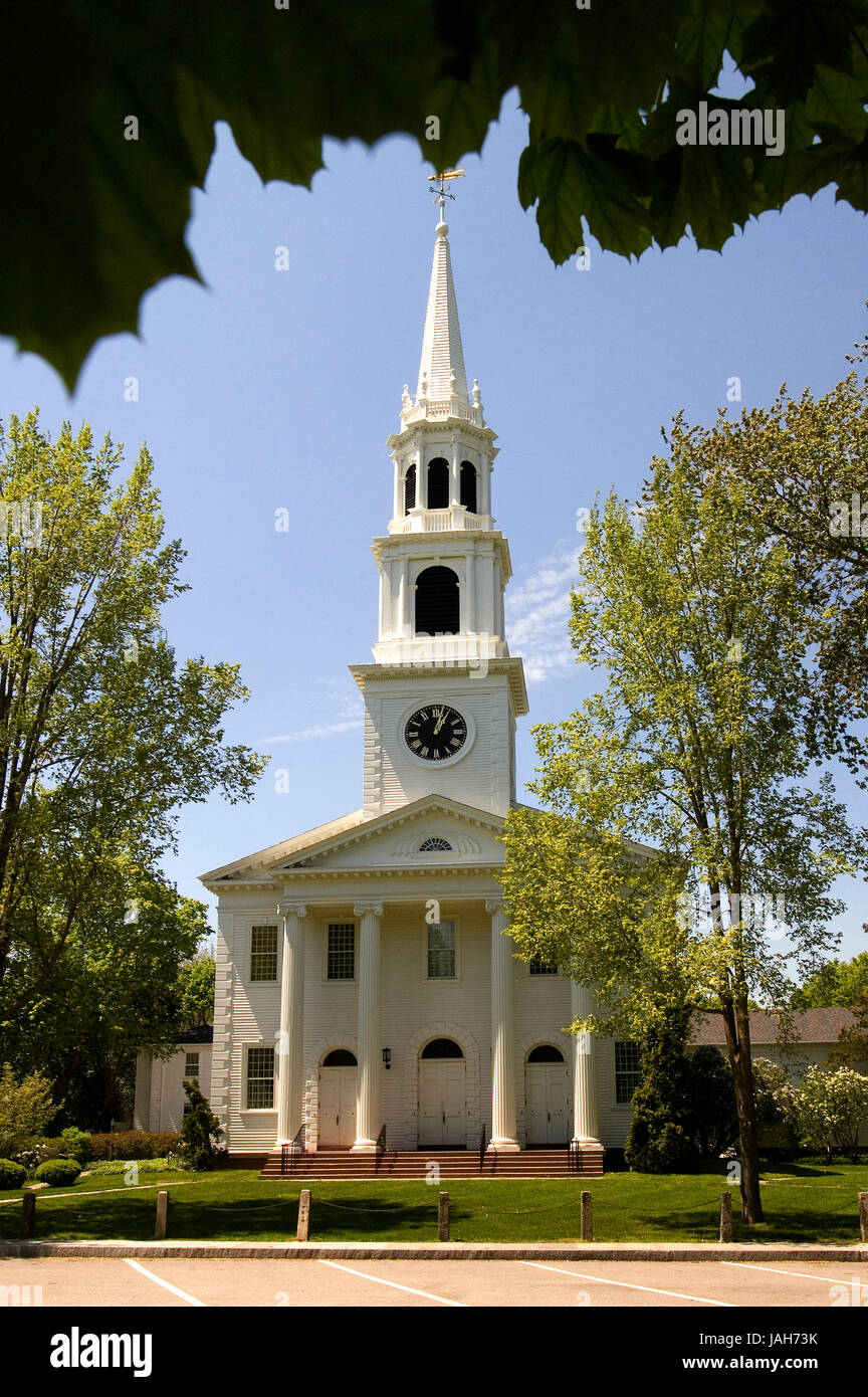 La première Église congrégationaliste de Old Lyme, Connecticut, USA Banque D'Images