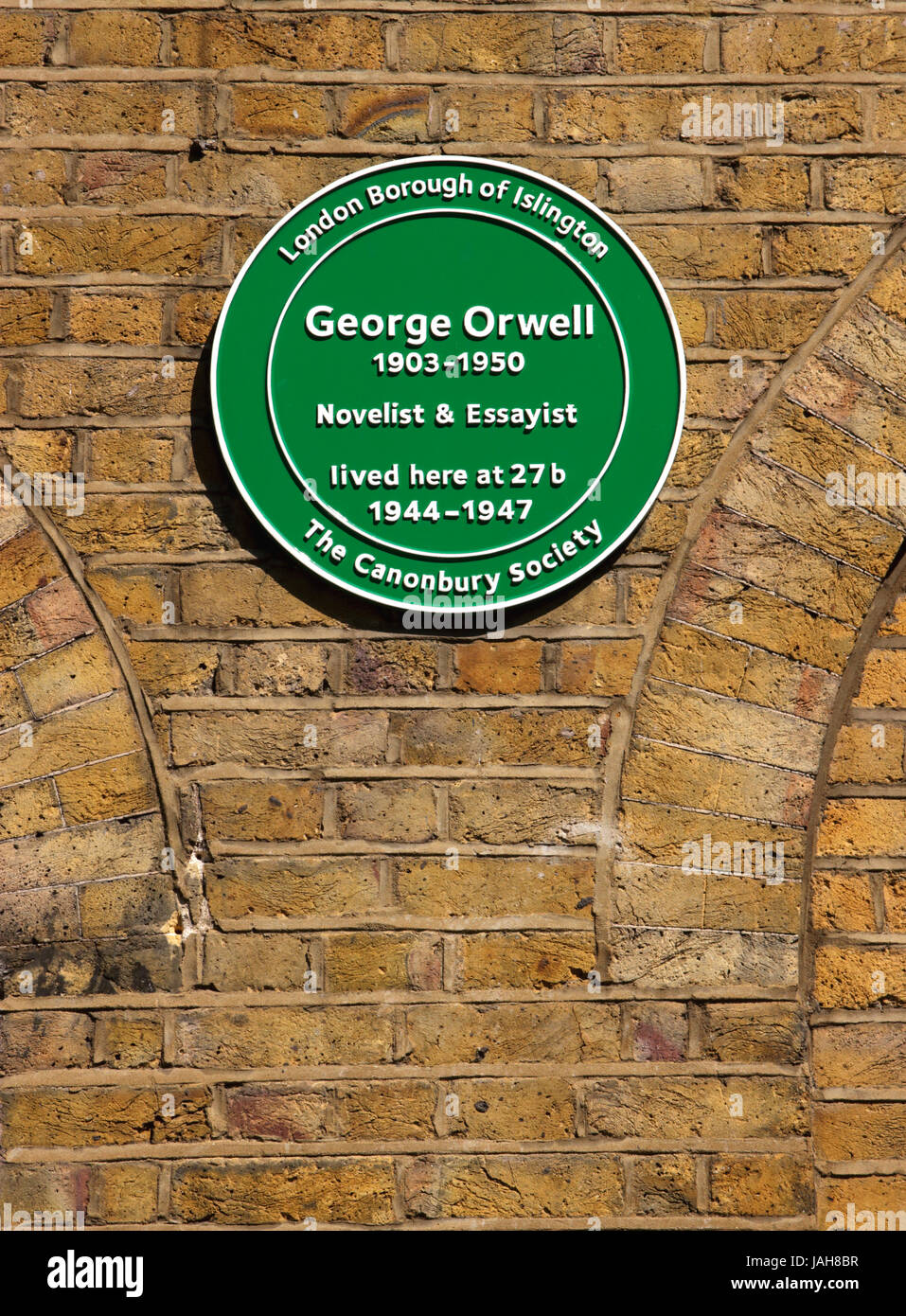 Plaque à George Orwell ex residence Canonbury Square London Islington Banque D'Images