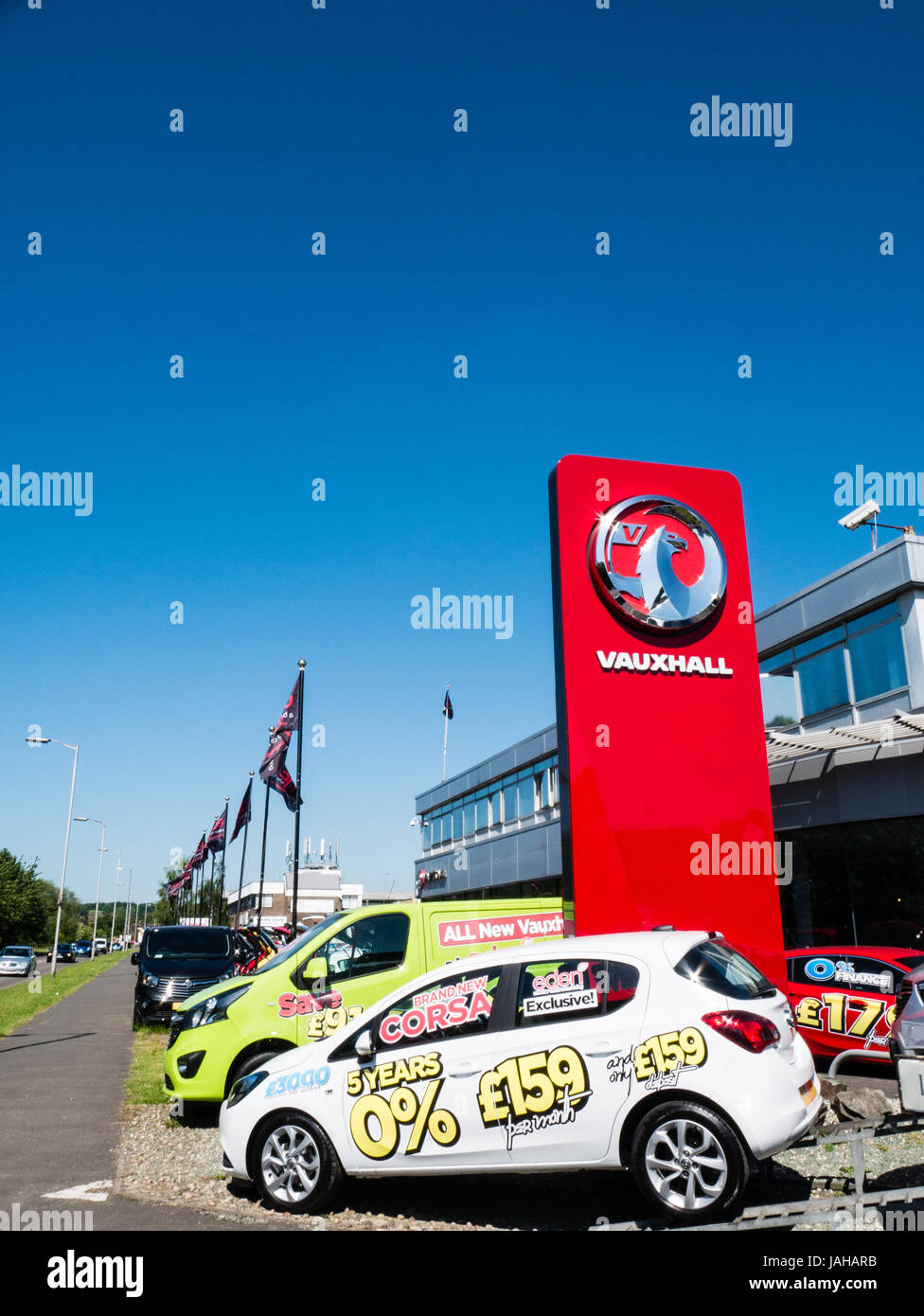 Vauxhall Car Showroom, Reading, Berkshire, lecture, England, UK, FR. Banque D'Images