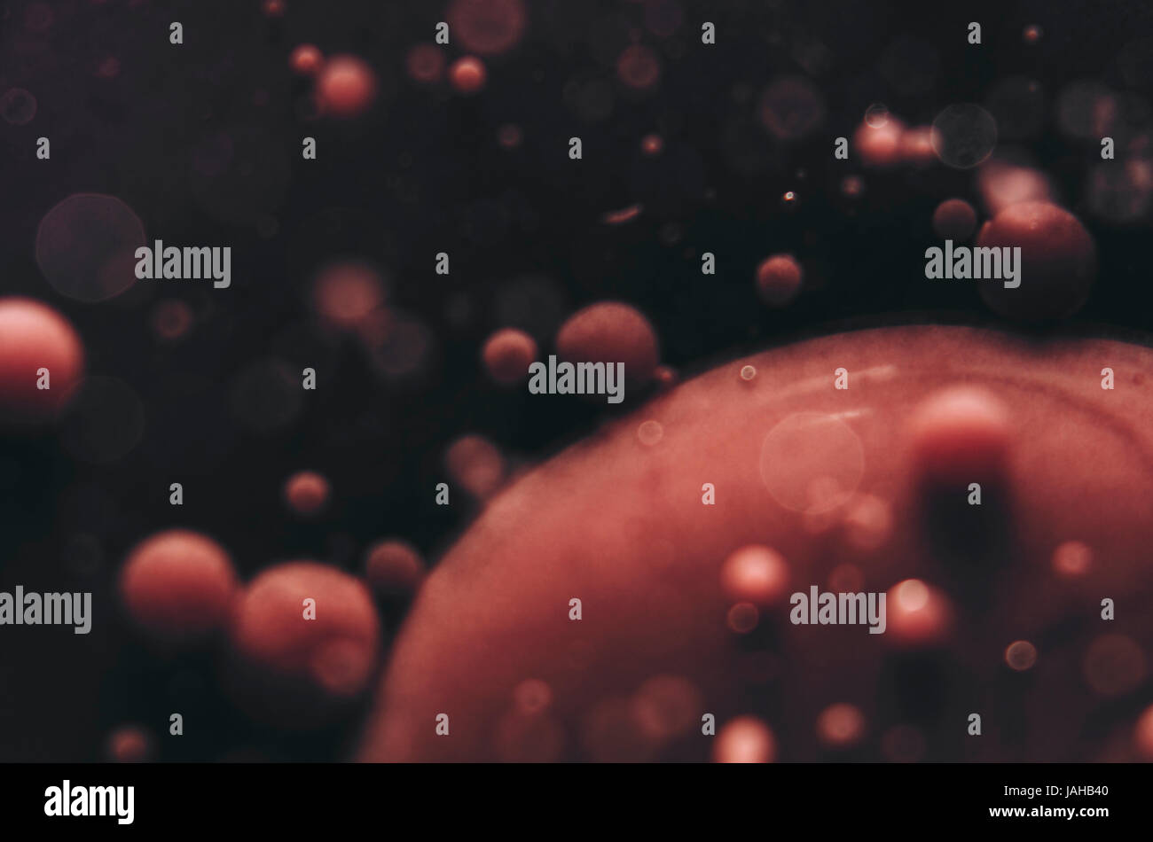 Abstract concept créatif de cellules sanguines fond sombre Banque D'Images