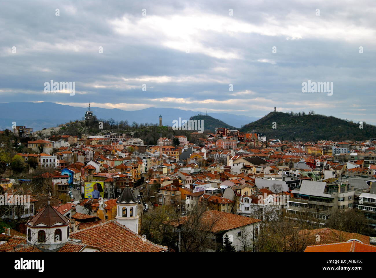 Une vue de la ville de Plovdiv, Bulgarie Banque D'Images