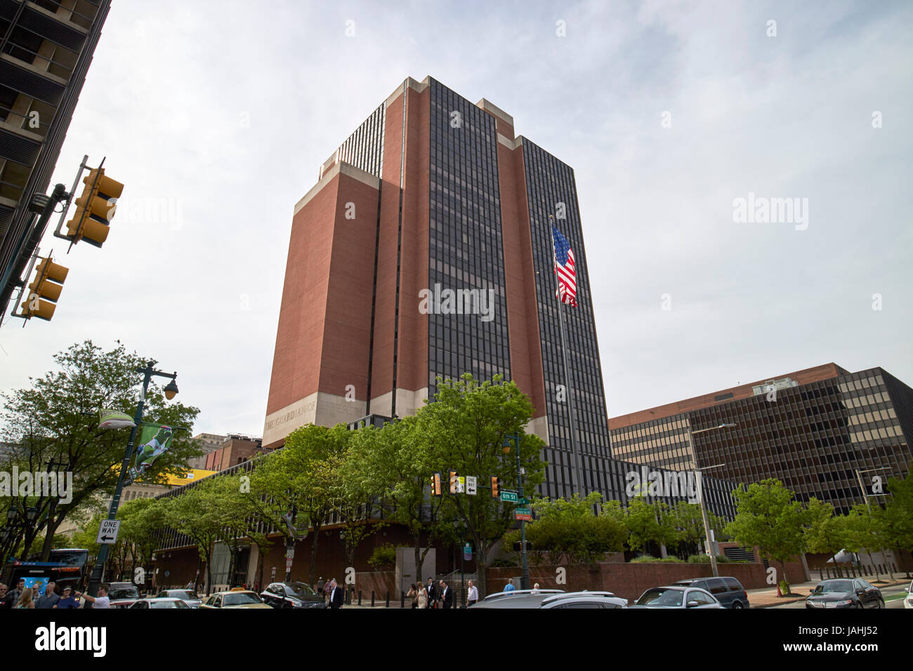 James Byrne un édifice du Palais et des États-Unis William J. jr vert à droite du bâtiment Philadelphia USA Banque D'Images