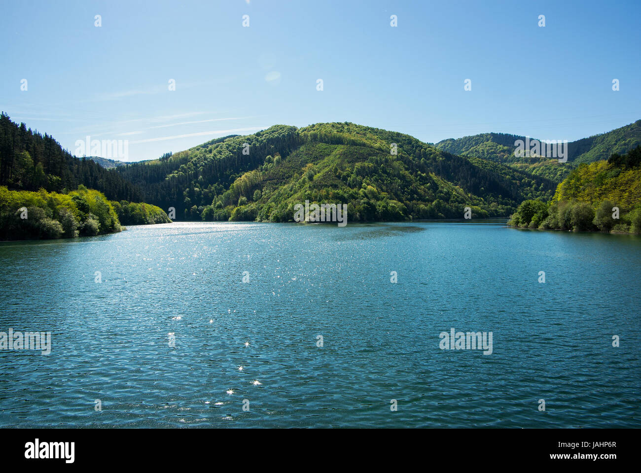 Embalse de Nuarbe, reserovir Conuntry Basque Banque D'Images