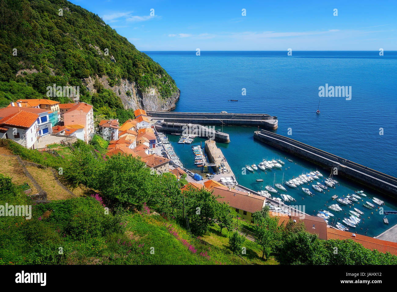 Elantxobe village en Pays Basque Banque D'Images