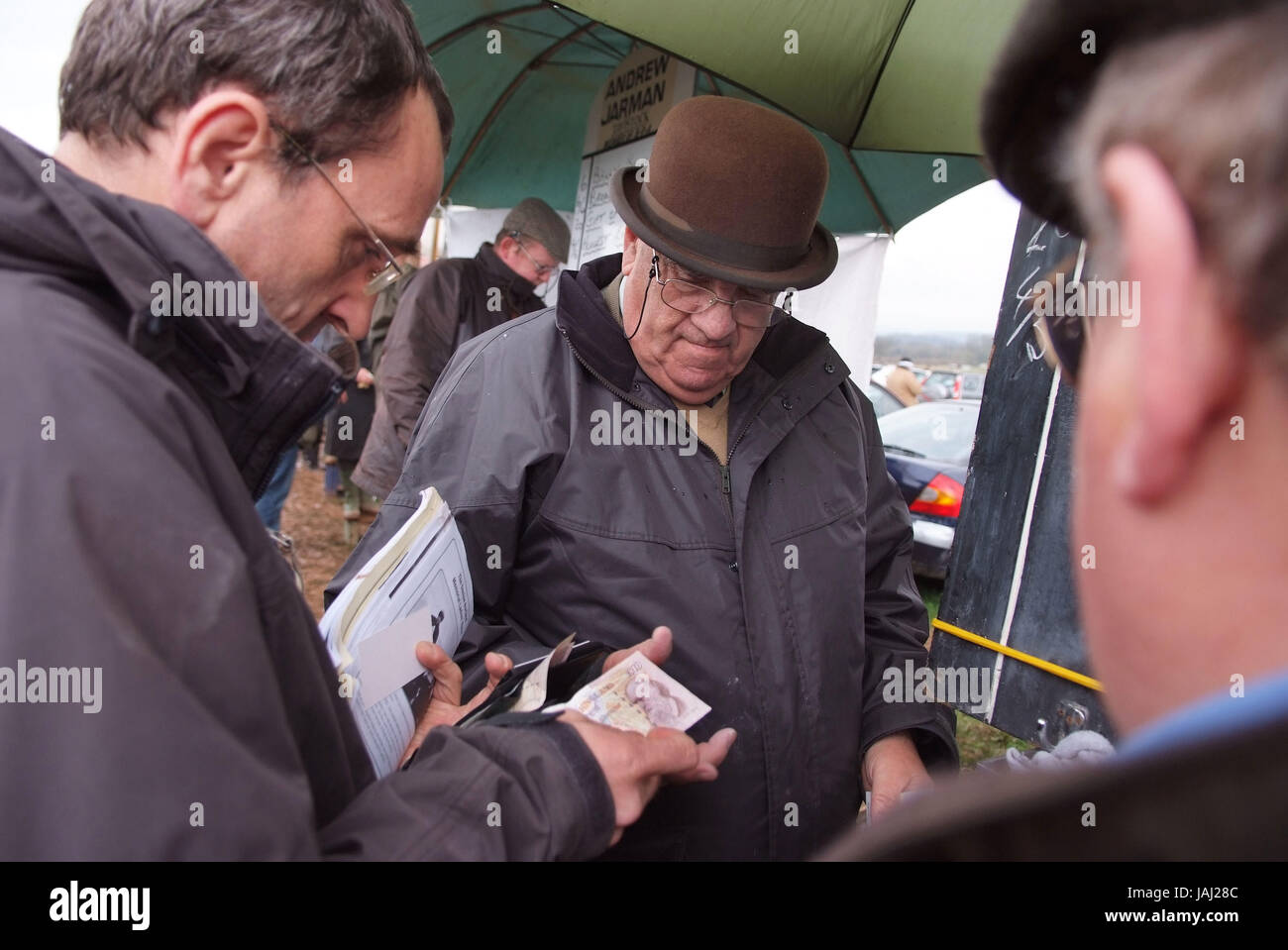 Staghounds Quantock Point-to-Point courses à Cothelstone, Somerset, UK Banque D'Images