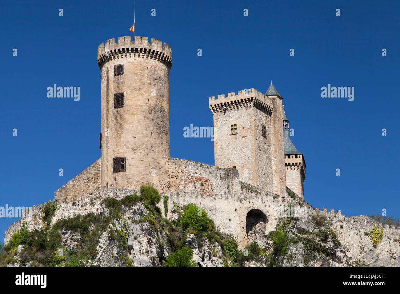 Château de Foix, Occitanie, France. Banque D'Images