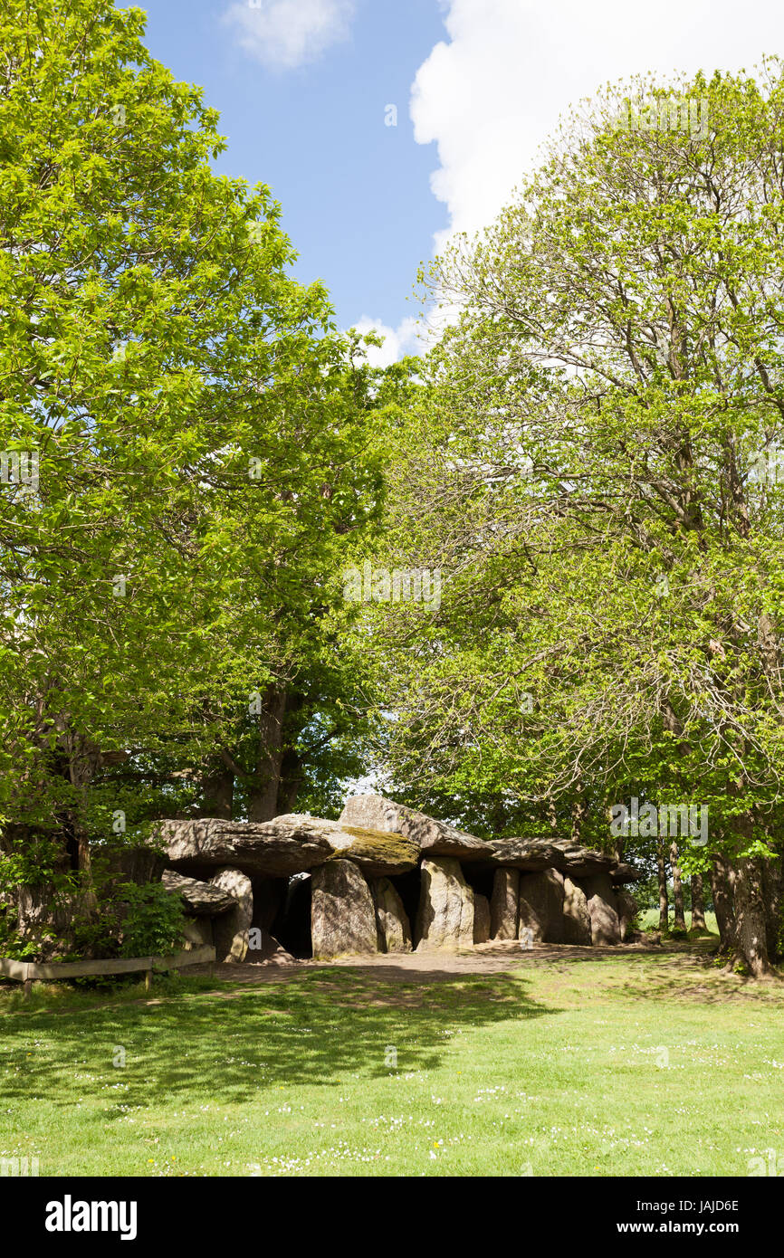 La Roche-aux-Fées fairies' rock à Esse en France Banque D'Images