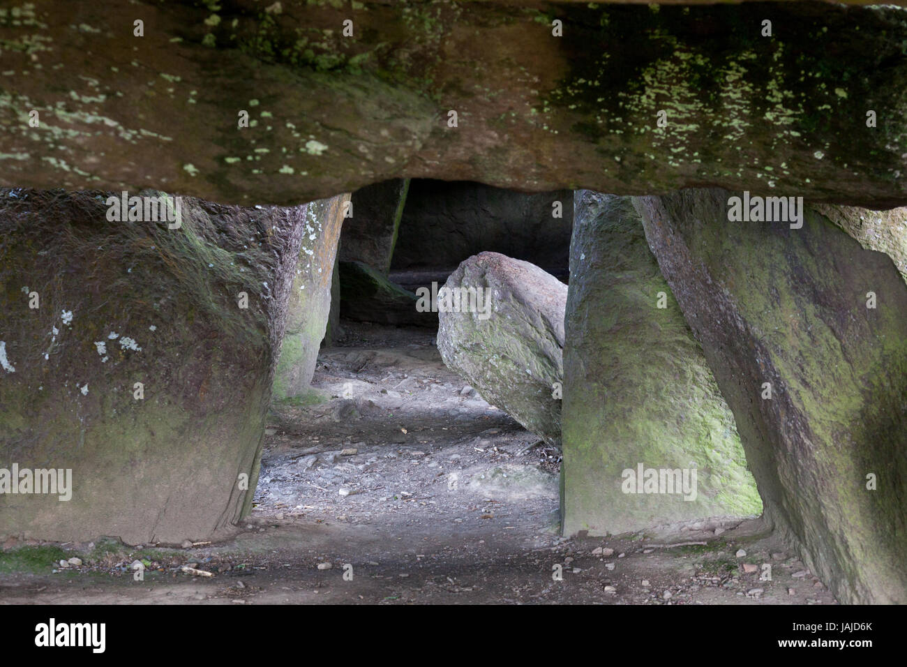 La Roche-aux-Fées fairies' rock à Esse en France Banque D'Images