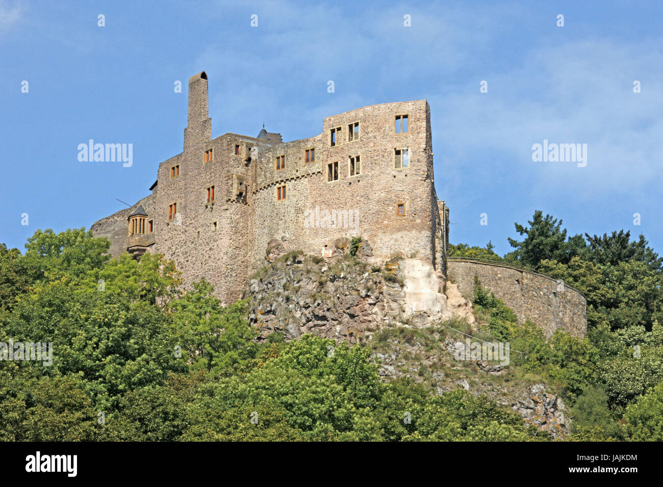 Allemagne,France,Idar-Oberstein,lock verrou supérieur,pierre,château,les ruines du château du Moyen Âge,pierre,supérieure,à l'extérieur, lieu d'intérêts,Hunsrück, Banque D'Images
