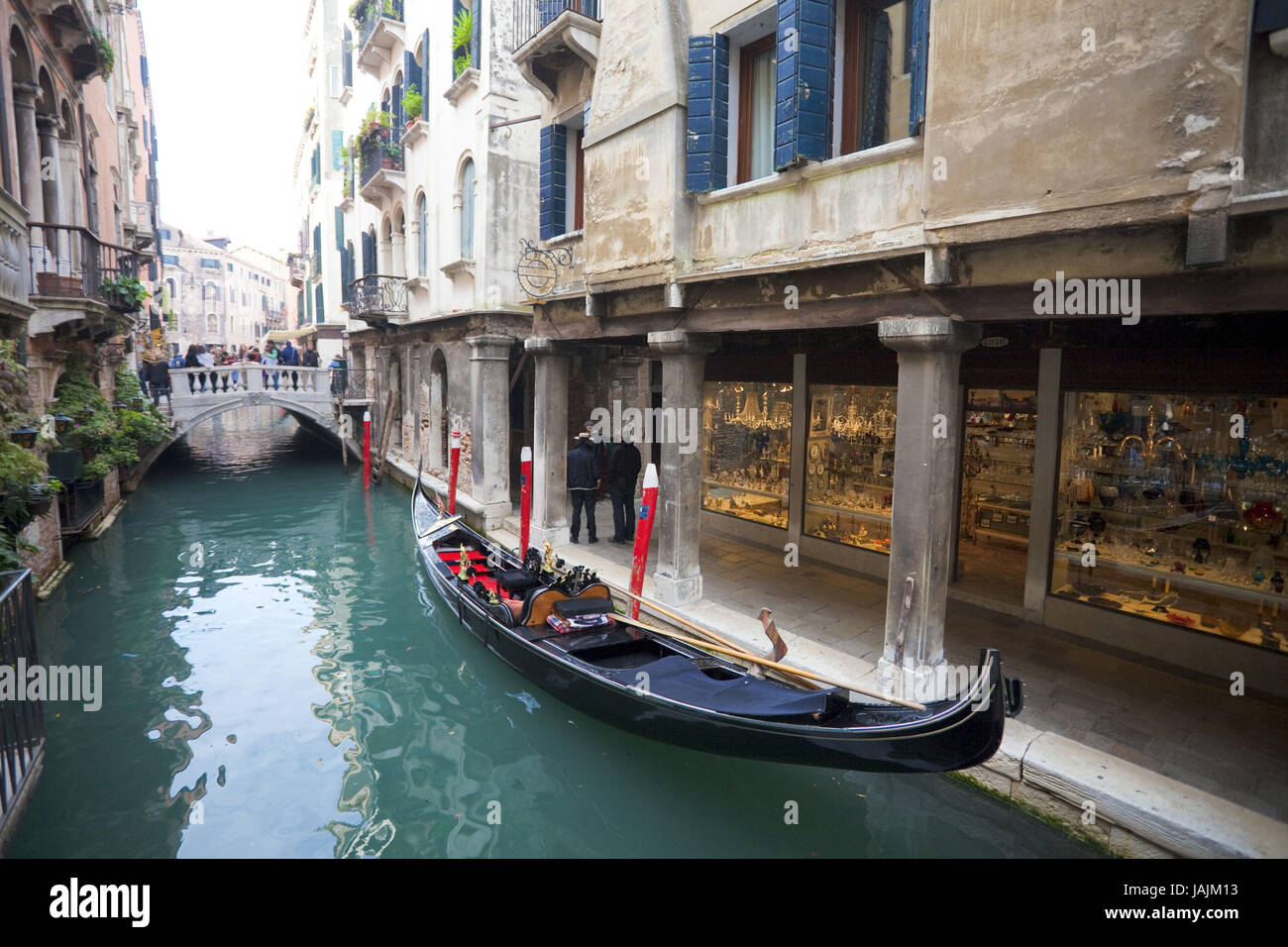 L'Italie, Venise, gondole,canal, Banque D'Images